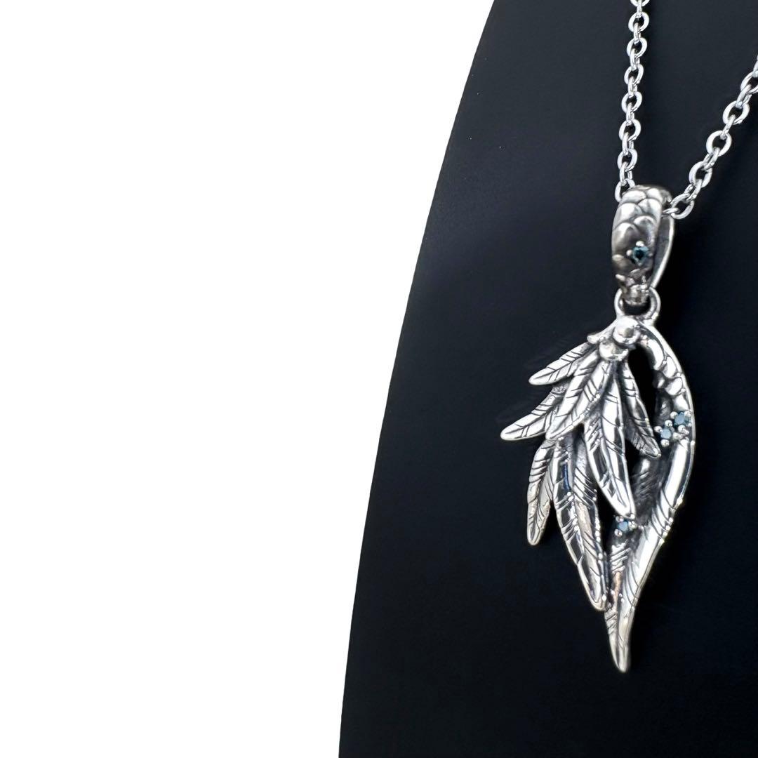 ブラッディマリー ブルーダイヤモンド Ice フェザー ネックレス