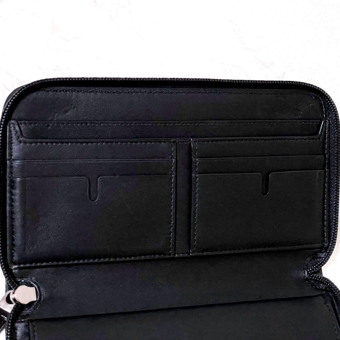 極美品☆BURBERRY バーバリー チェックジャカード 長財布 オーガナイザー