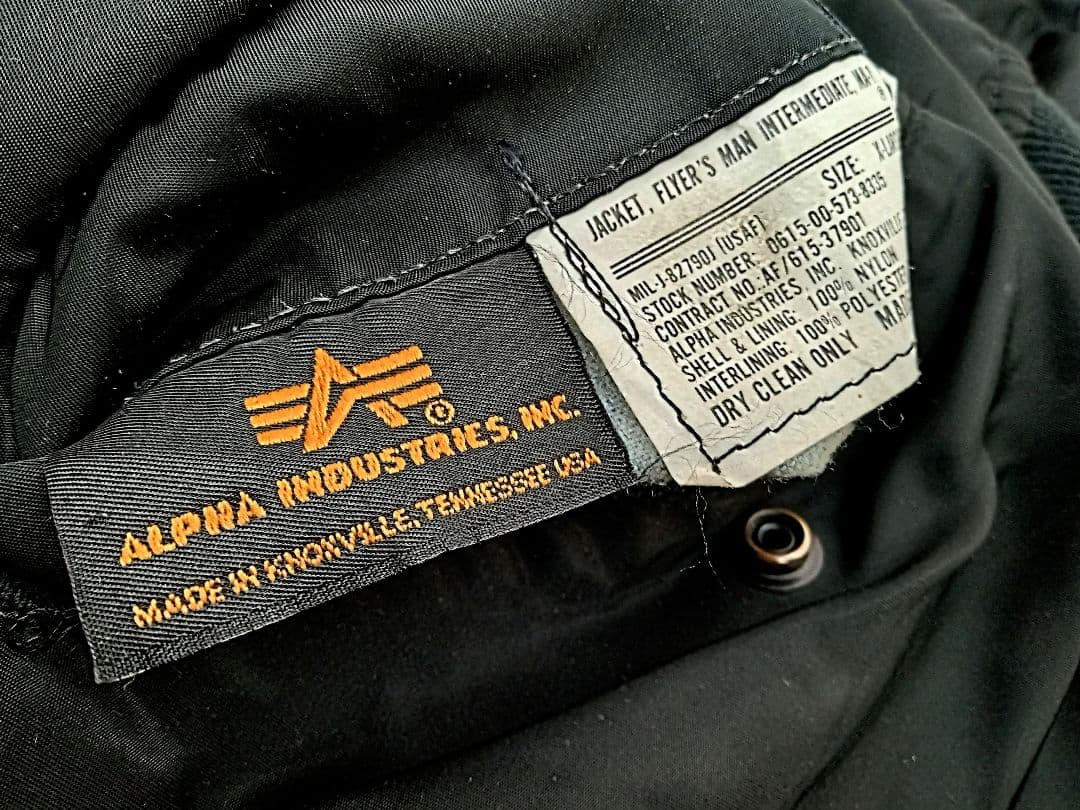 90s USA製 ヴィンテージ　 ALPHA MA-1 極美品