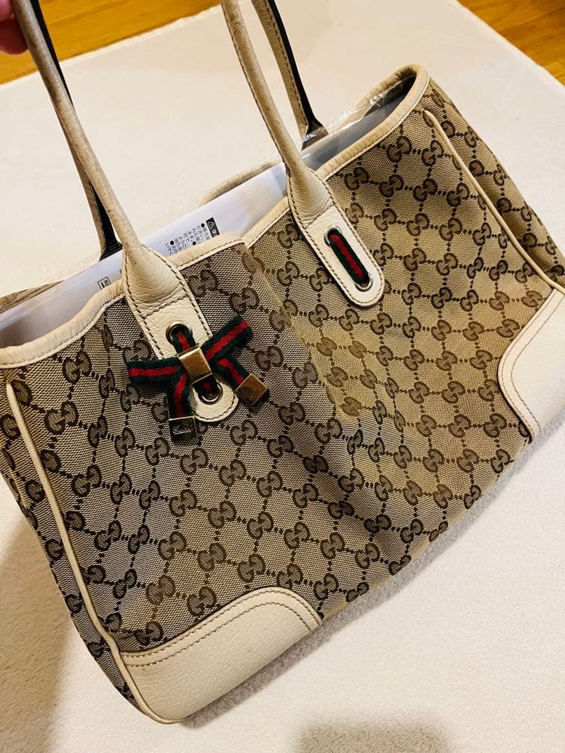 GUCCI キャンバス　プリンシー　トートバッグ