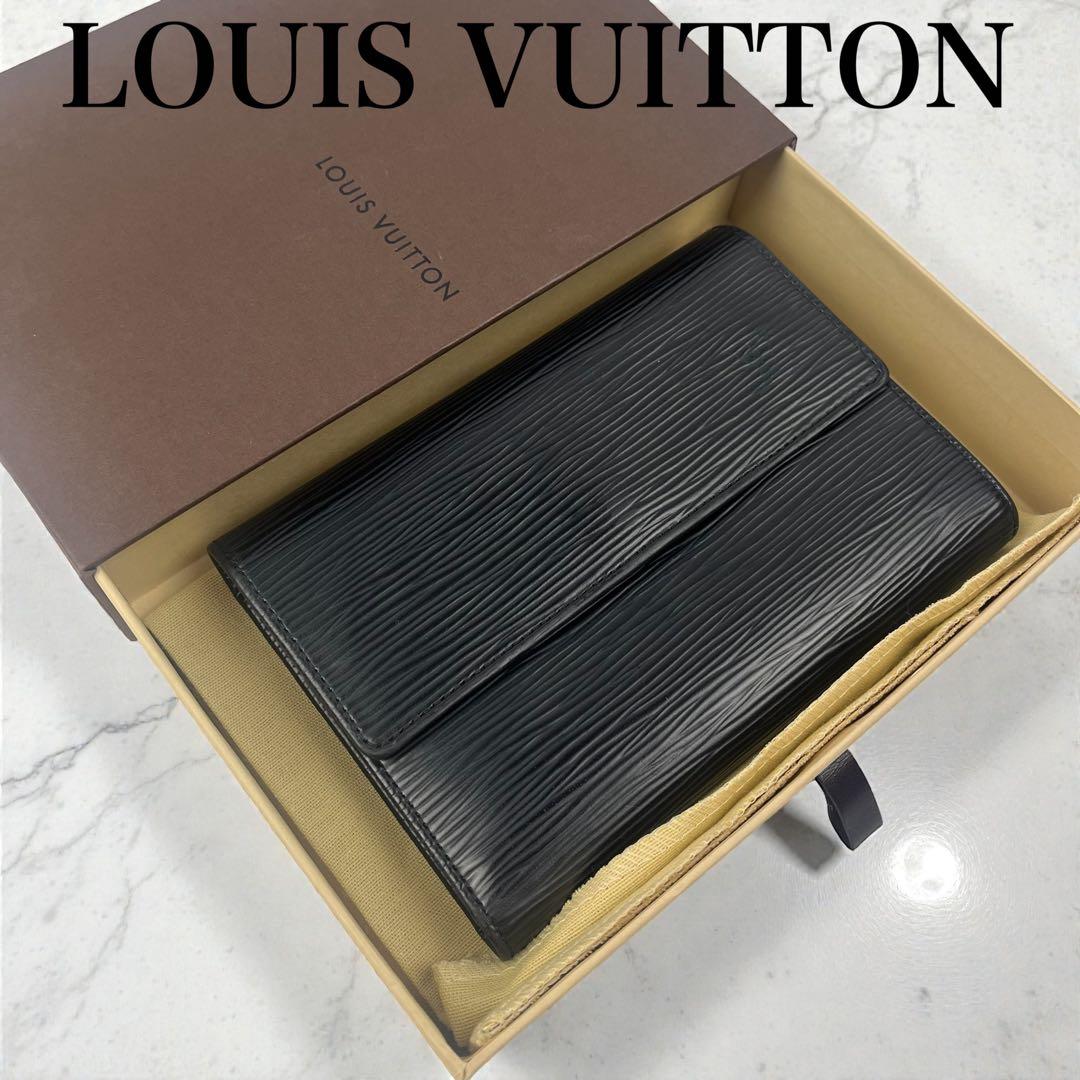 美品✨ LOUIS VUITTON ルイヴィトン 折り財布 エピ ブラック 黒