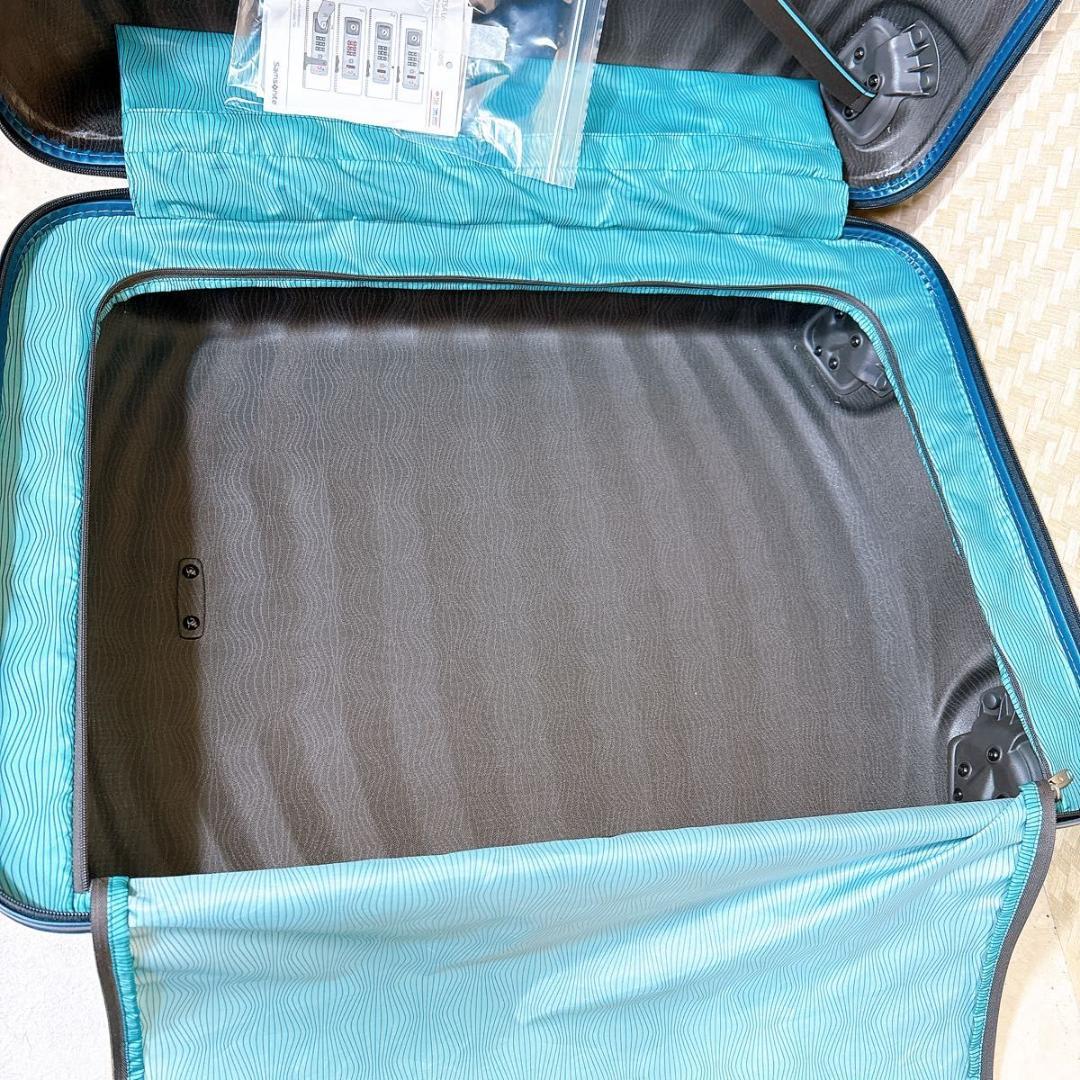 美品　サムソナイト ライトショック　73L ペトロールブルー　超軽量　4輪