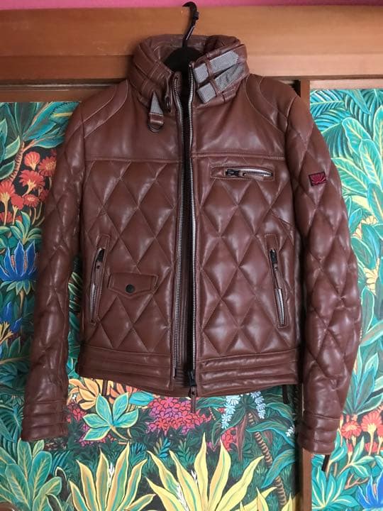 レザーダウンジャケット　バイカー女子　値下げ不可