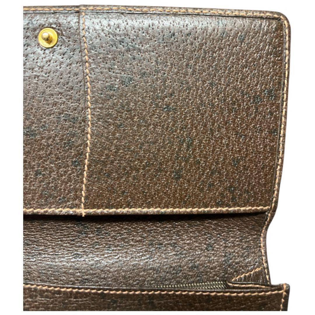 オールドグッチ GUCCI ヴィンテージ 長財布 GGスプリーム PVC×レザー