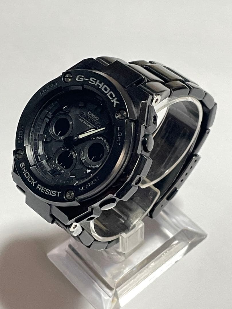 G-SHOCKブラックメタルバンド腕時計電波ソーラーGST-W300 G
