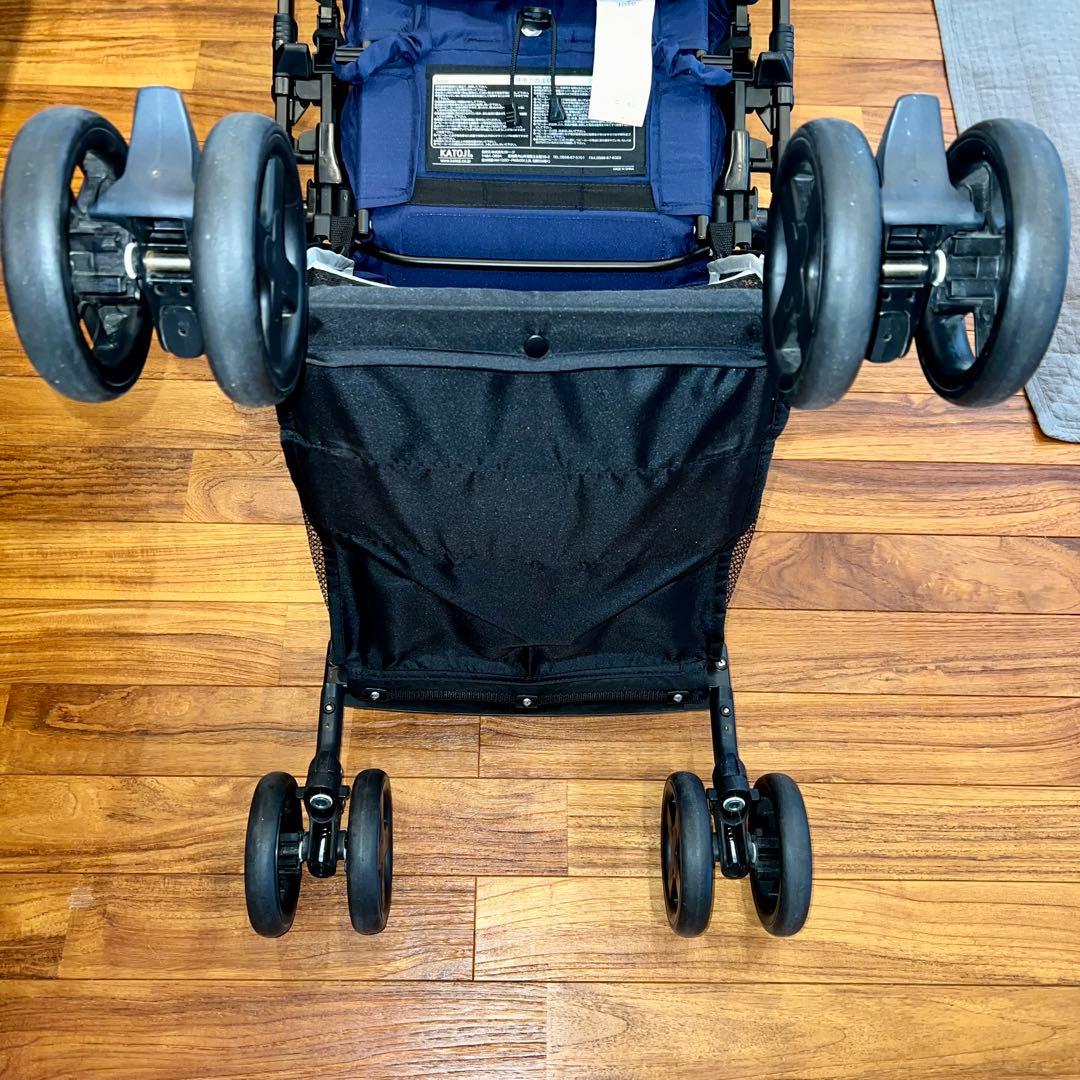 美品 Joie ベビーカー スマバギ エクリプス ネイビー フットマフ フック付