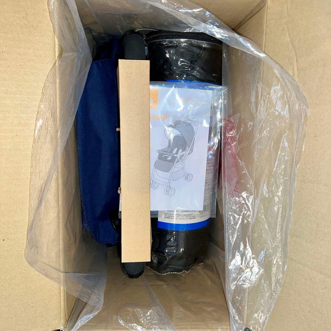 美品 Joie ベビーカー スマバギ エクリプス ネイビー フットマフ フック付