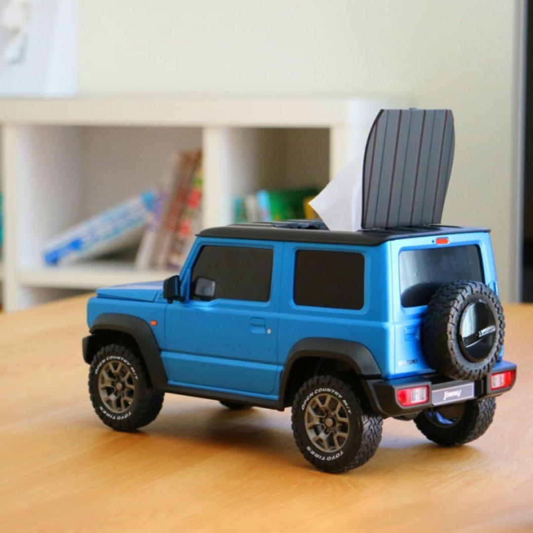 【限定品新品】ジムニー シエラ型ティッシュケース ブルーメタリック トート付