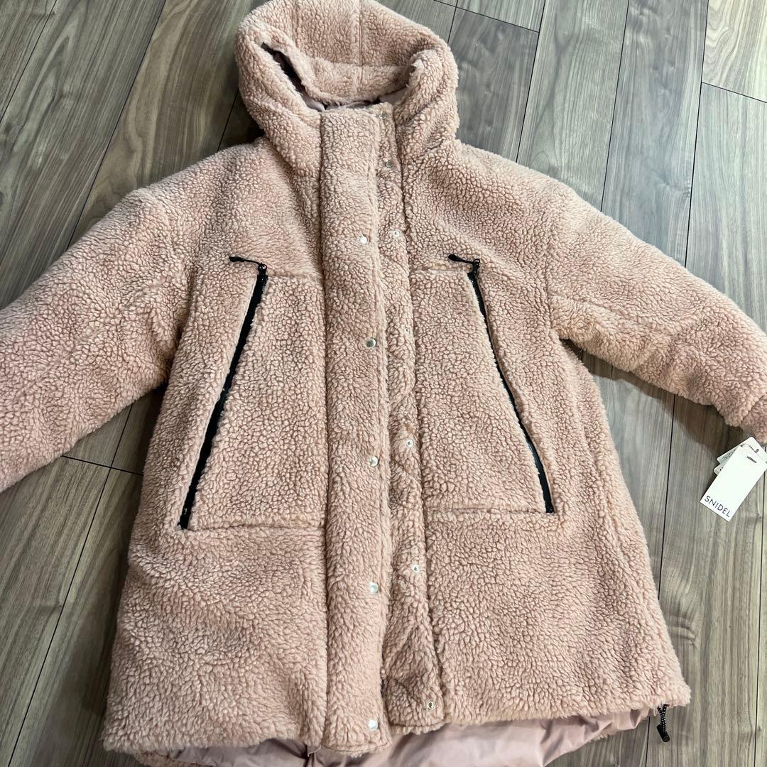 スナイデル SNIDEL 2wayボアコート ダウンコート PINKタグ付き