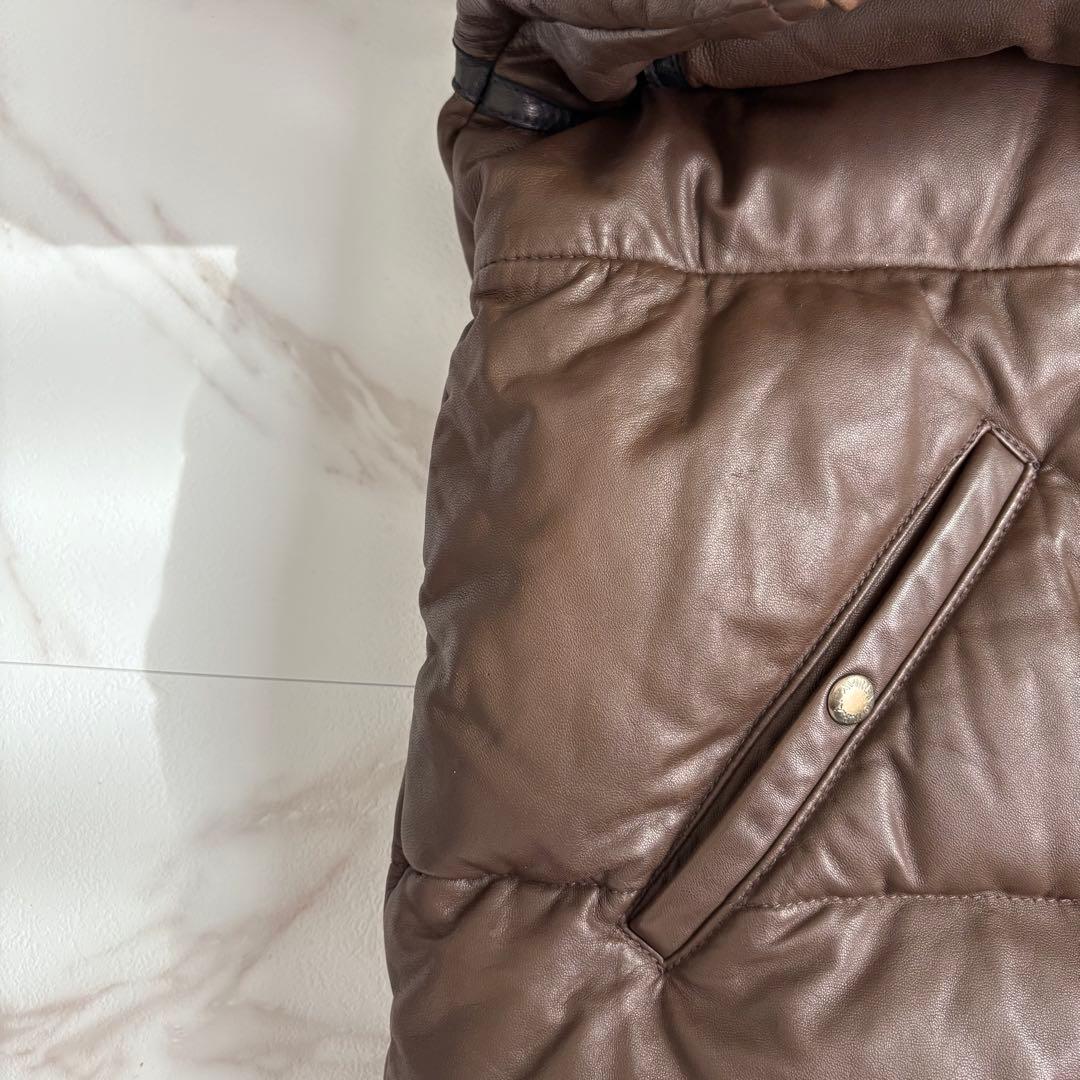 美品◆AVIREX N-2B レザージャケット ダウン 2XL ブラウン ファー