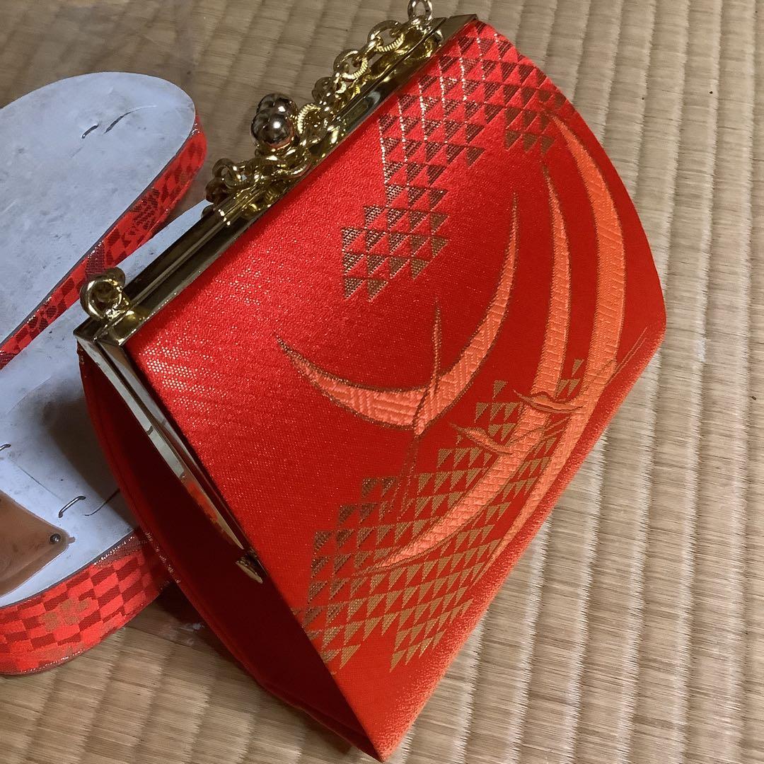 七五三7歳　フルセット　帯幅18センチ　草履21センチ　鶴舞う縁起のいいセット