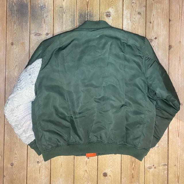 dawn リメイク 袖ニット切替 MA-1 フライトジャケット 再構築 カスタム