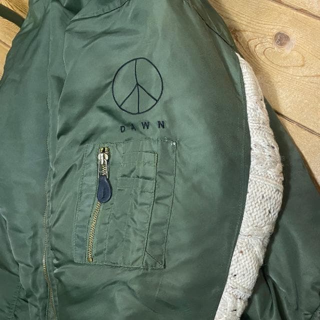 dawn リメイク 袖ニット切替 MA-1 フライトジャケット 再構築 カスタム