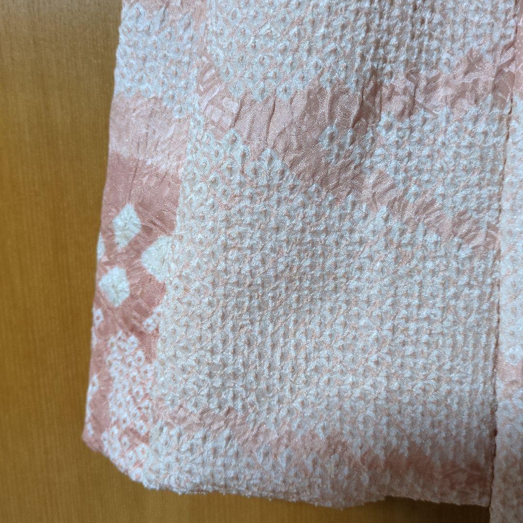 七五三３歳女の子正絹総絞り手縫いの被布（中綿無し）くすみカラー