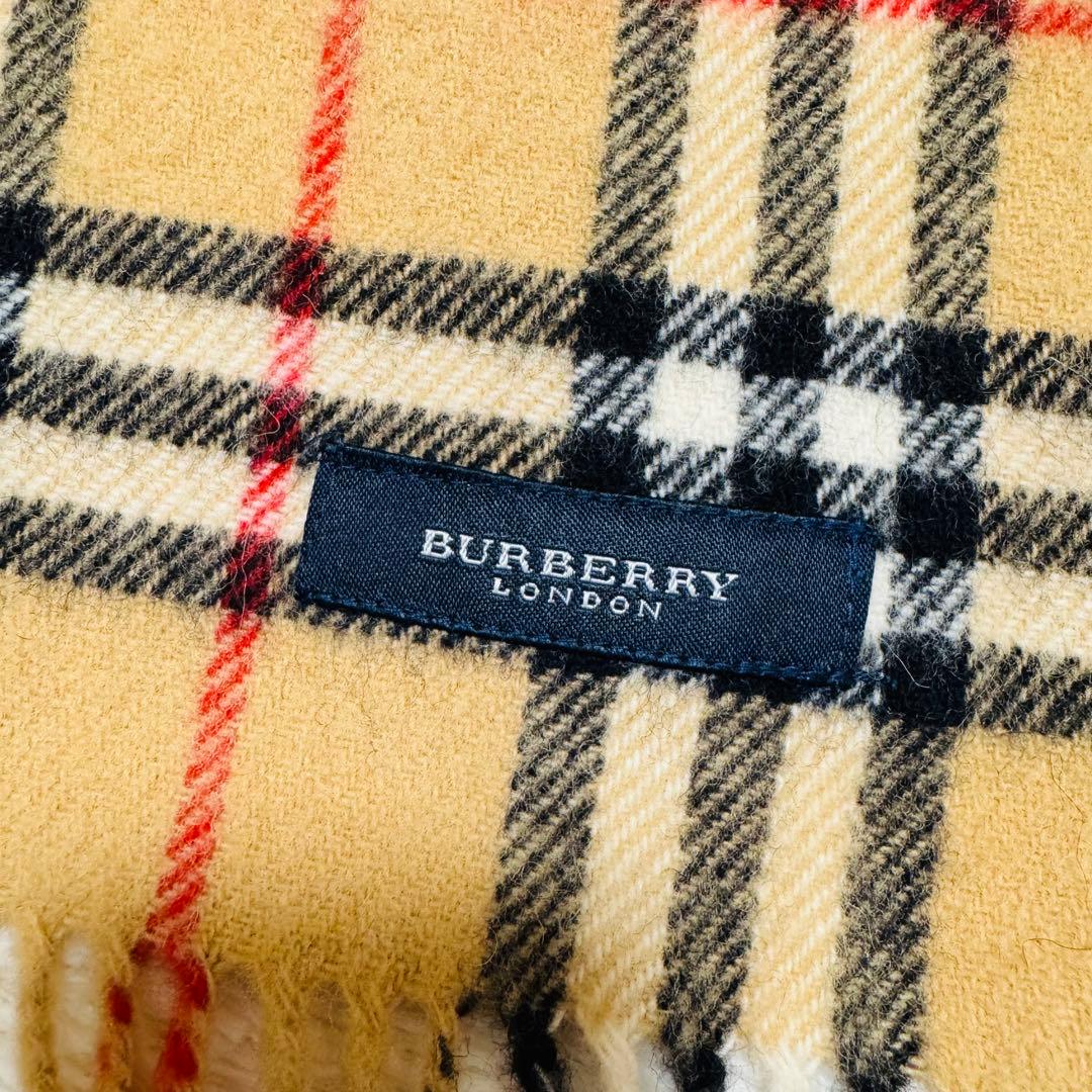 バーバリーロンドン 大判 ストール マフラー ひざ掛け ノバチェック ウール