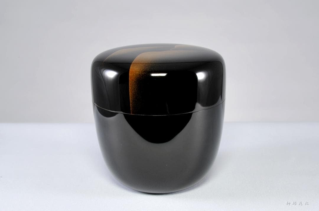 【たかちむ】井筒鳳斉 鷹ヶ峰蒔絵 大棗 立上り雲錦蒔絵 蓋裏光悦垣蒔絵