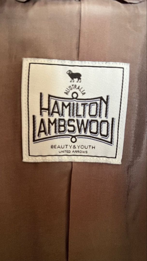 【定番ロングコート】HAMILTON AMBSWOOLダブルブレストロングコート