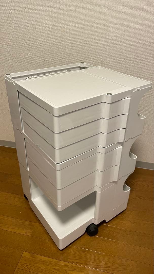 B-LINE　ボビーワゴン　3段5トレイ　白