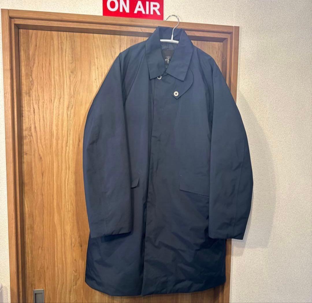 DESCENTE ステンカラーダウンコート ネイビー