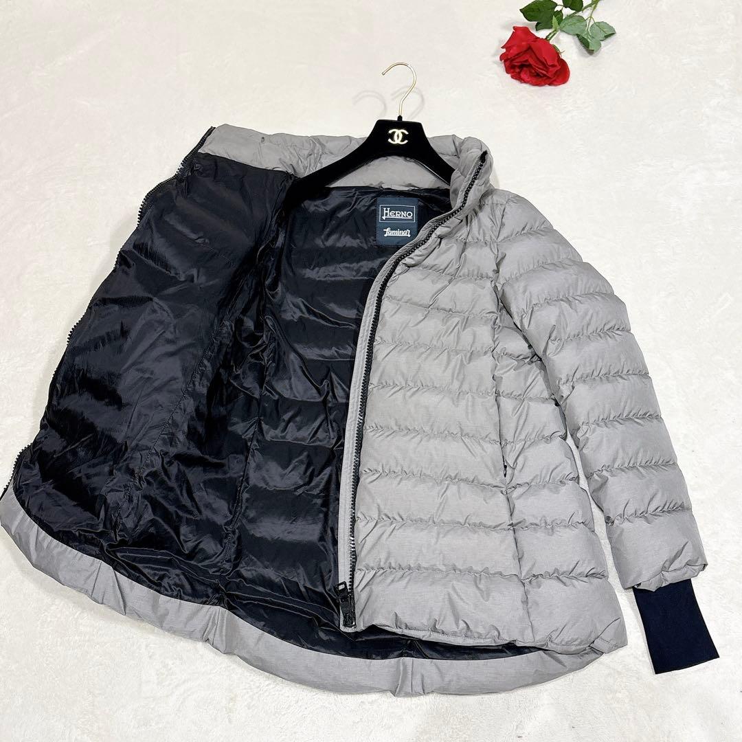 ほぼ未使用✨　ヘルノ　ラミナー　ダウンジャケット　スタンドカラー　グレー　XXL