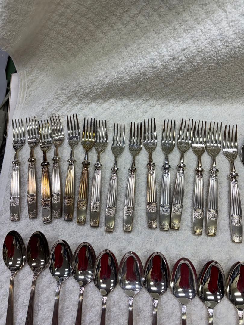 ラッキーウッド①LUCKYWOODカトラリーセット ステンレススチール 60点