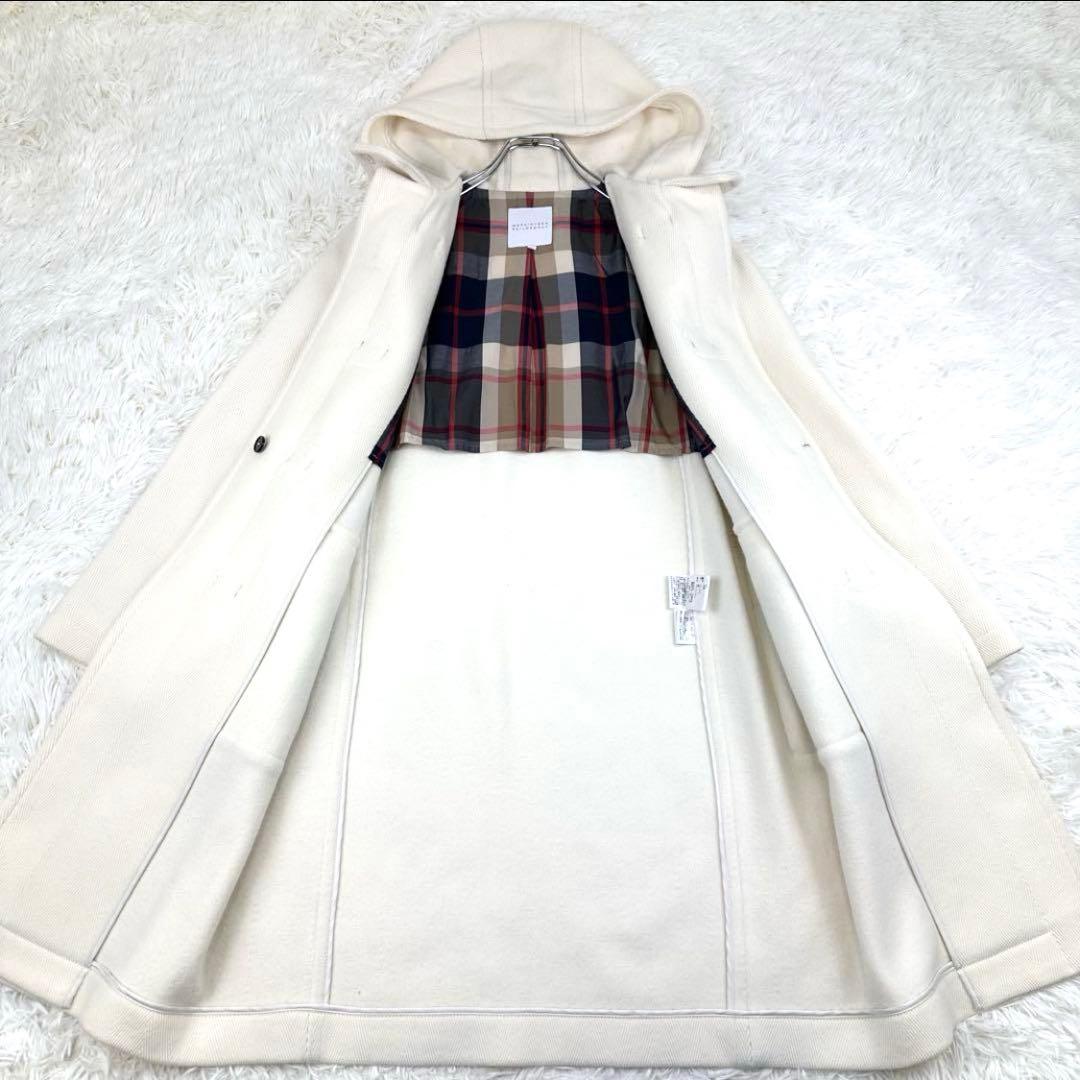 MACKINTOSH　ヘリンボーンダッフルコート　ロング丈　フード付き　チェック