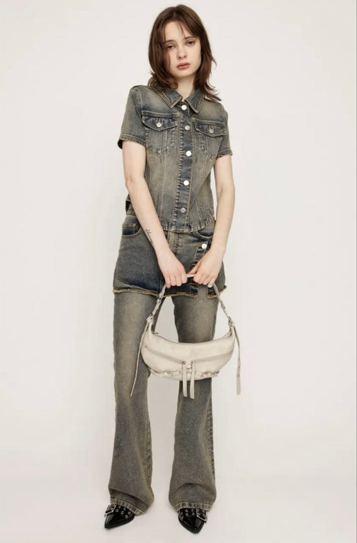 パンツ SLY OVERDYE JW LAYERED FLARE PT-BE