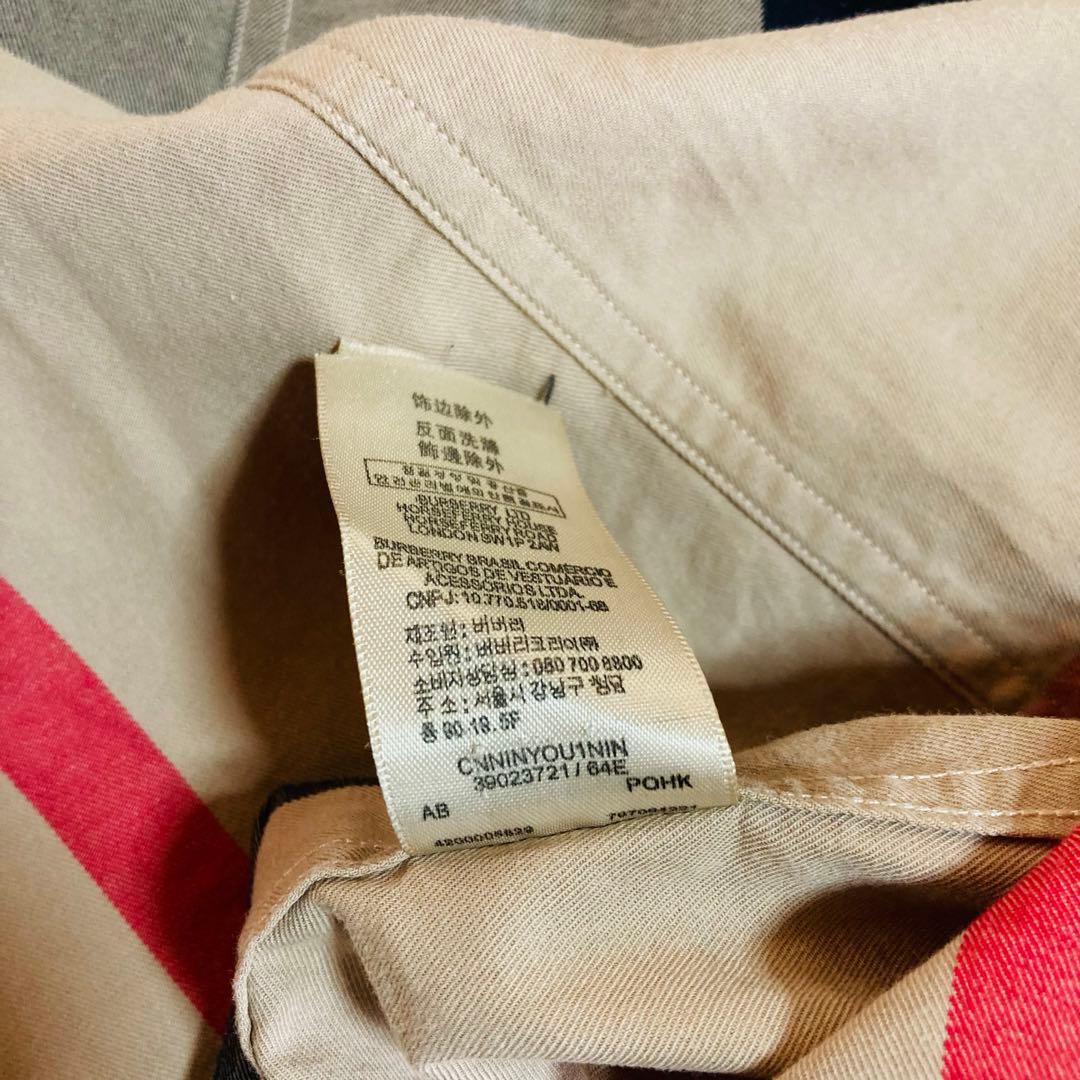 s*I様 BURBERRY BRIT 長袖シャツ ノバチェック 総柄 サイズL