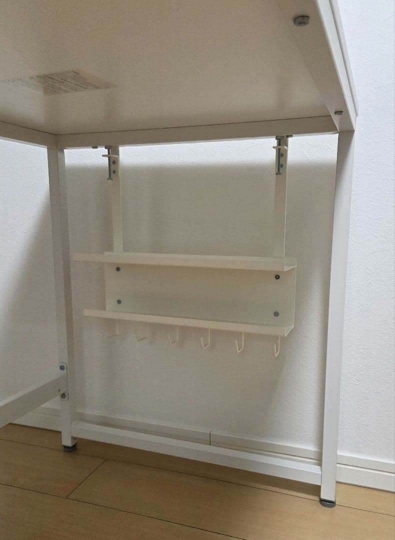 パソコンデスク 幅100cm 白、コード・ケーブル収納 山崎実業 セット