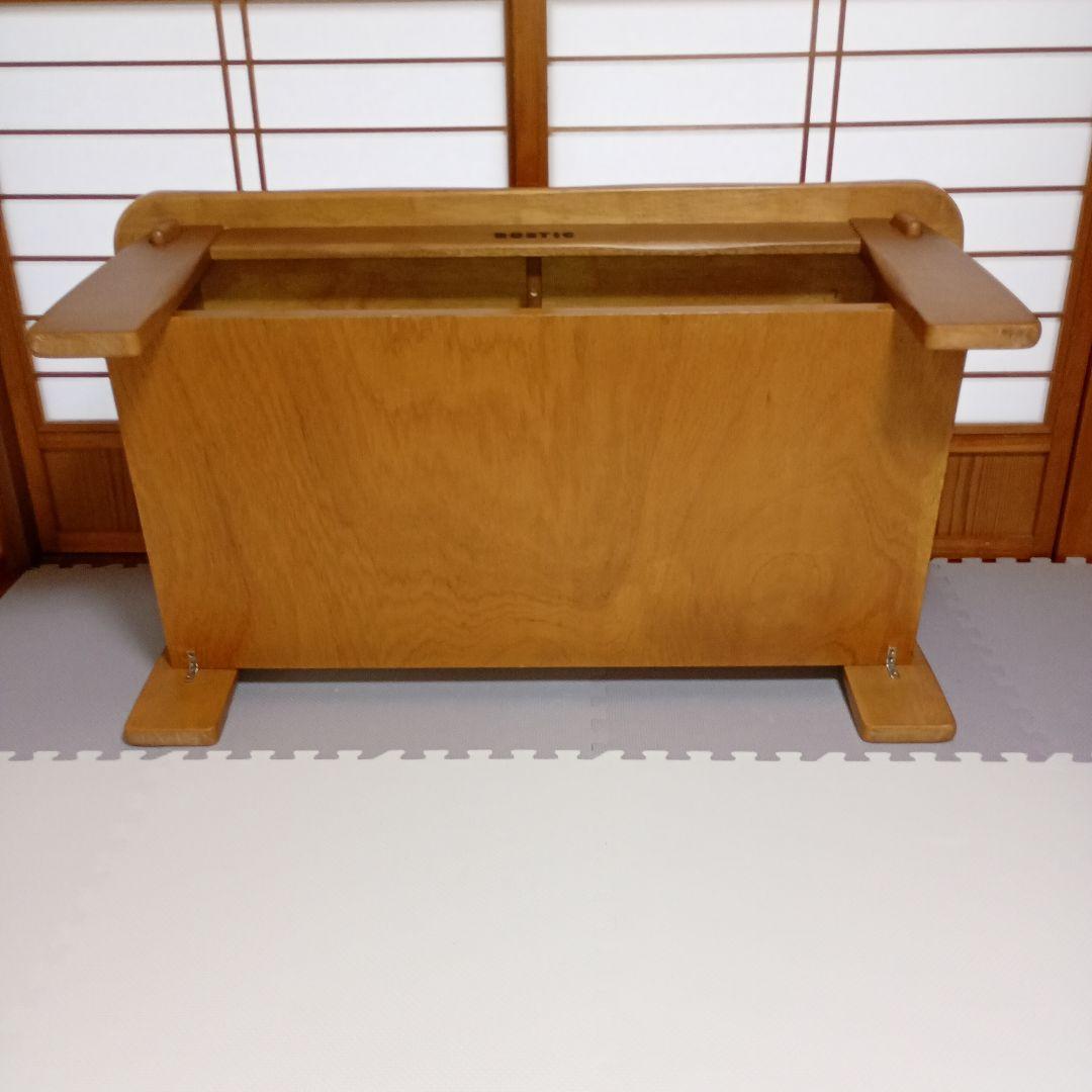 【注記あり良品】カリモク RUSTIC アンティークローテーブル 下棚付き