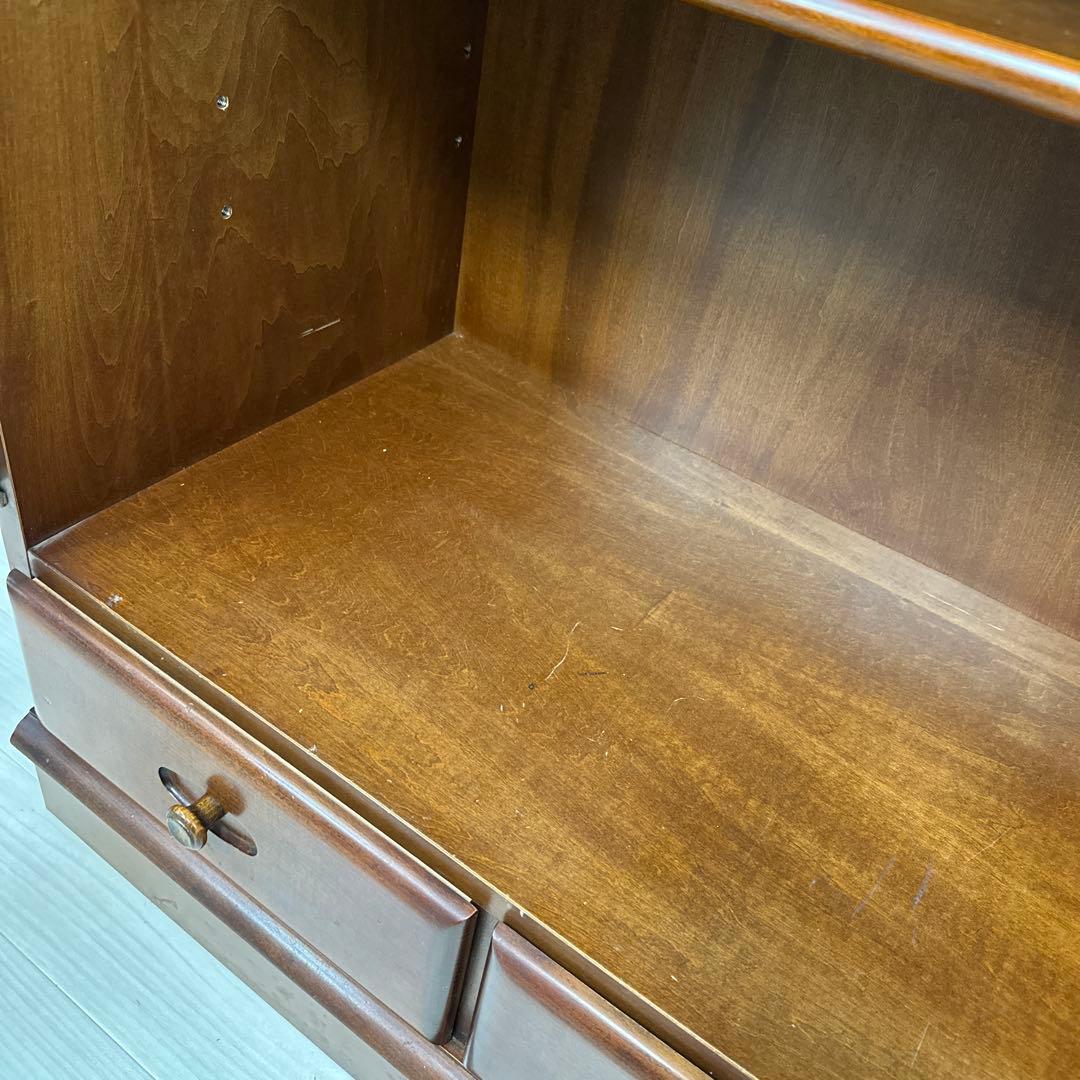 カリモク ガラス キャビネット サイドボード 飾り棚 リビング収納 i1※