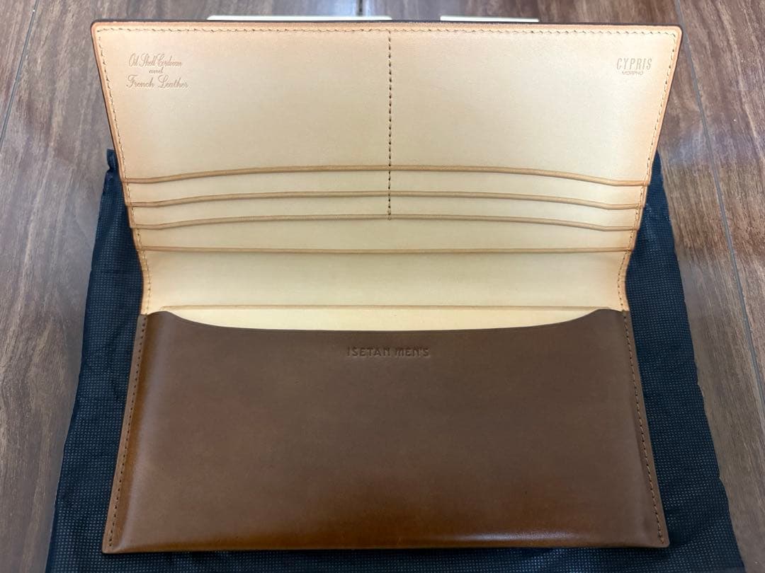 キプリス × 伊勢丹 オイルシェル コードバン 長財布　5401