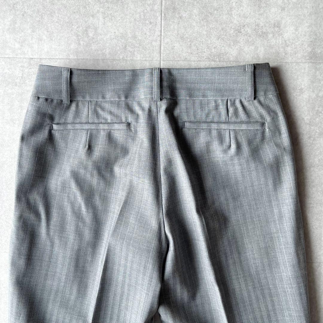 【美品】iCB complete ストライプ パンツスーツ セットアップ グレー