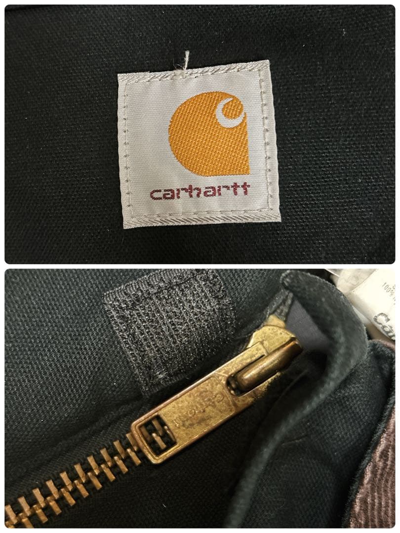 54]カーハート パッチロゴ ダック地 トラディッショナルコートジャケット古着