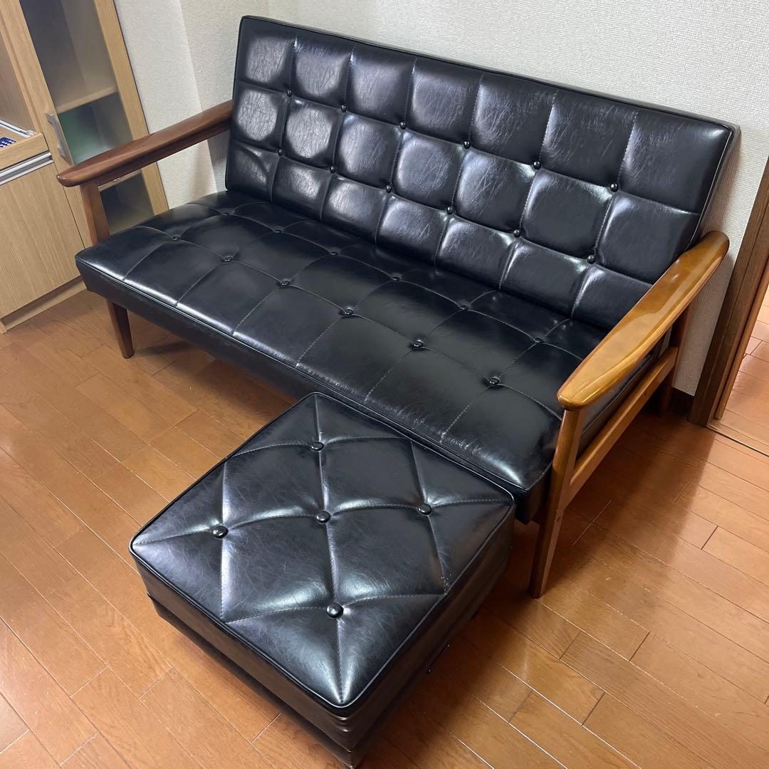 カリモク 60 Kチェアー 2シーター と オットマン