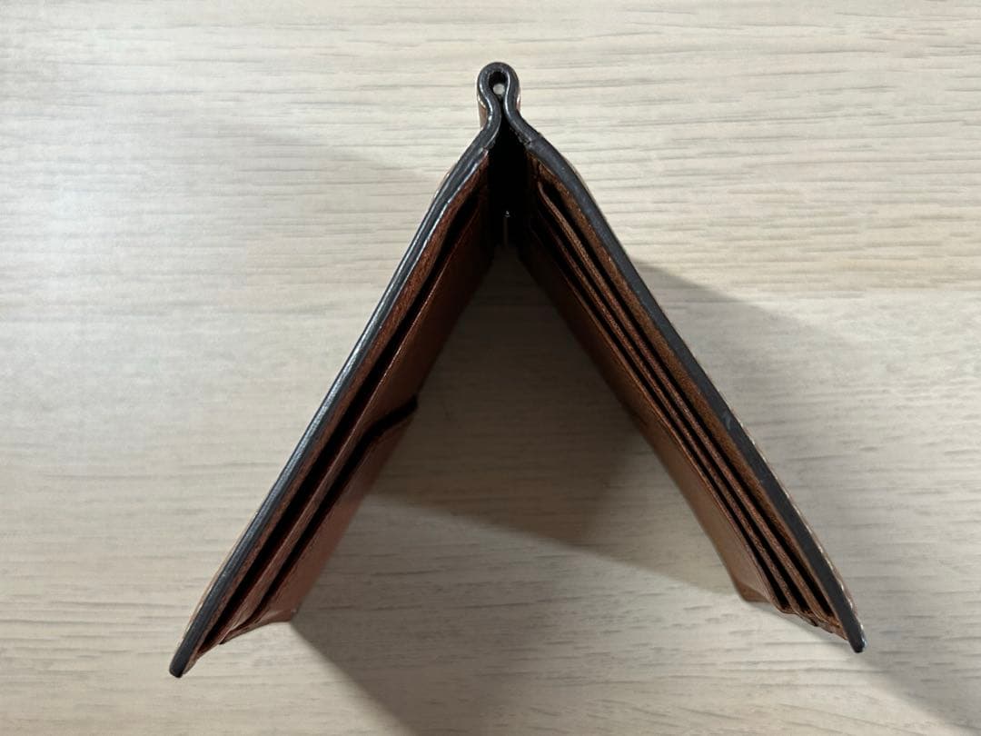 土屋鞄 マネークリップ 本革 ブラウン 札入れ 二つ折り財布