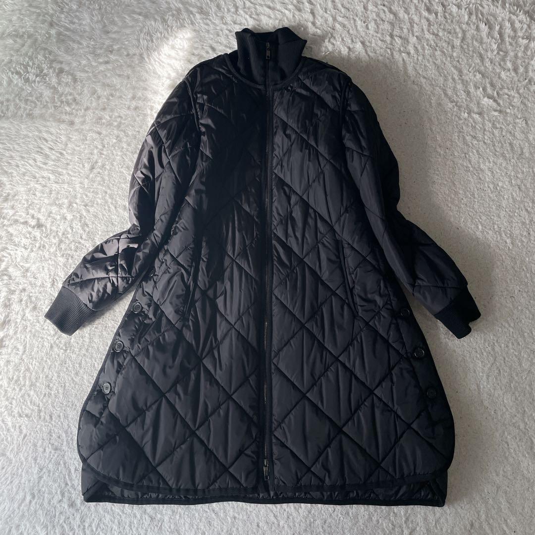 MaxMara SPORTMAX キルティング中綿コート ブラック ベルト42