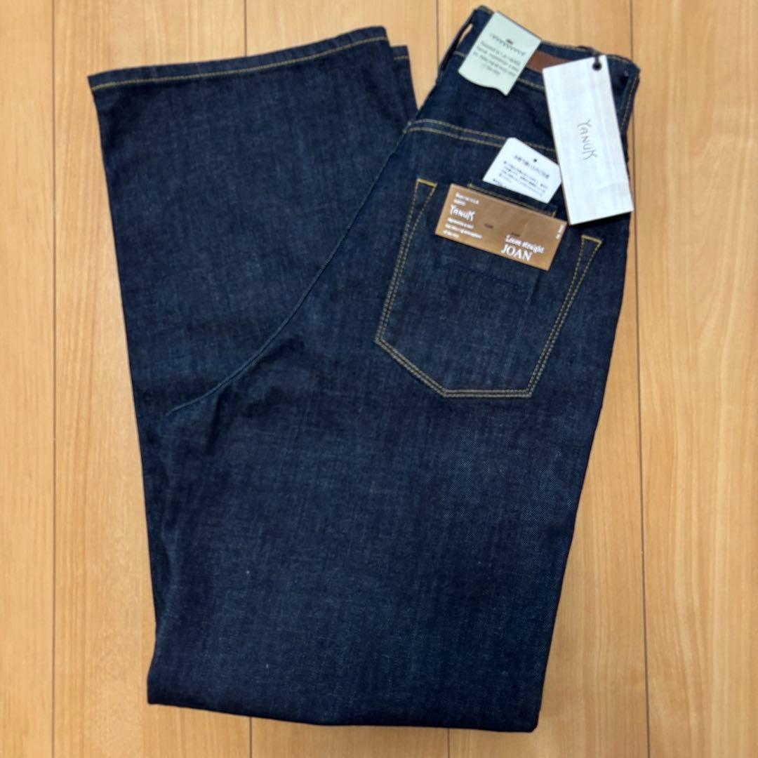 YANUKヤヌーク JOAN ハイウエストワイドデニム ワンウォッシュ タグ付き