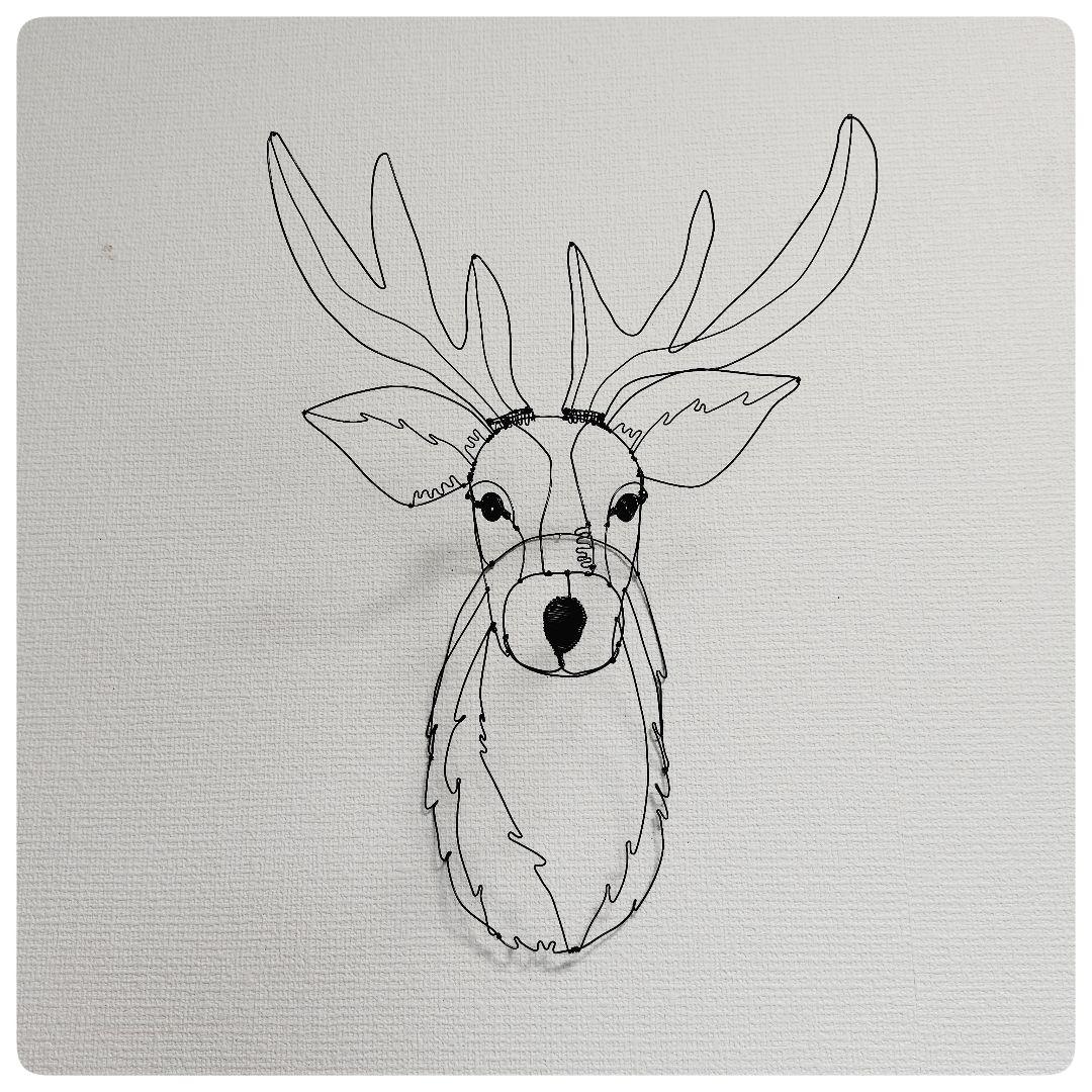 ワイヤーアート　ワイヤークラフト　鹿さん