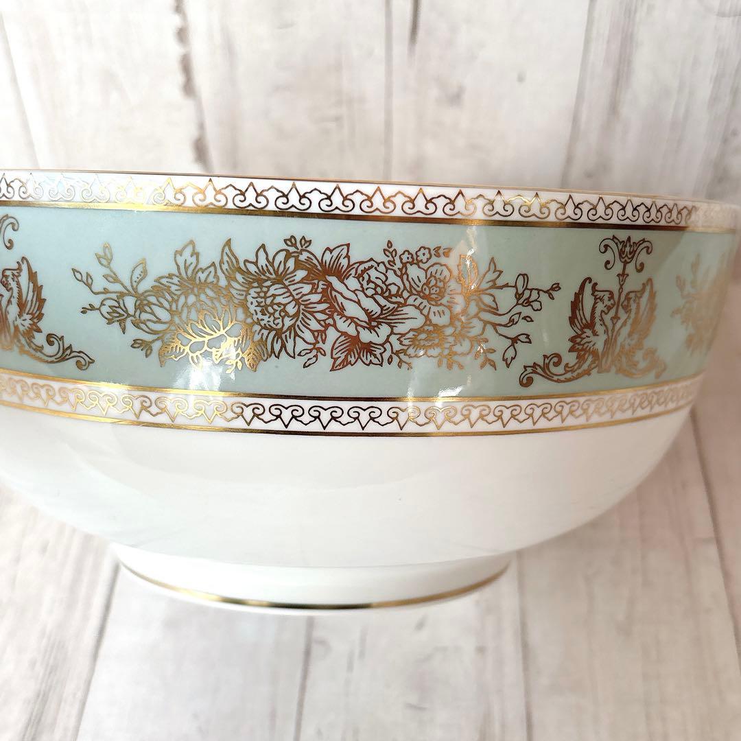 【新品】廃盤 ウェッジウッド コロンビア セージグリーン サラダ ボウル 黒壺