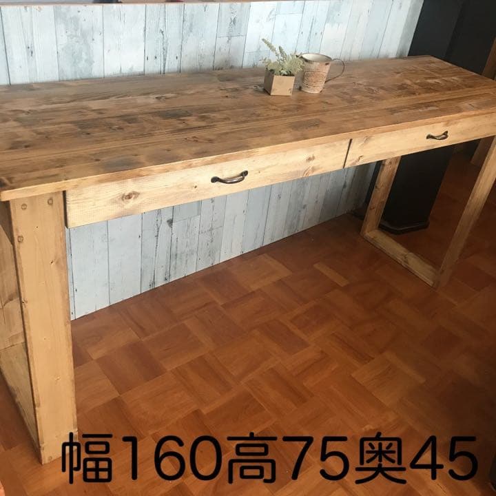 机 テーブル カウンター 幅160cm ヒノキの集成材
