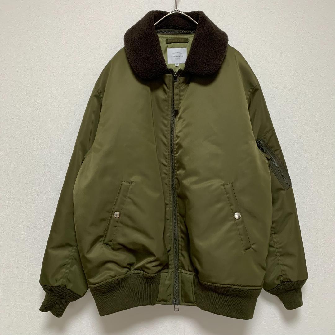 VICTIM ヴィクティム 襟ボア MA-1 ジャケット Mサイズ 日本製