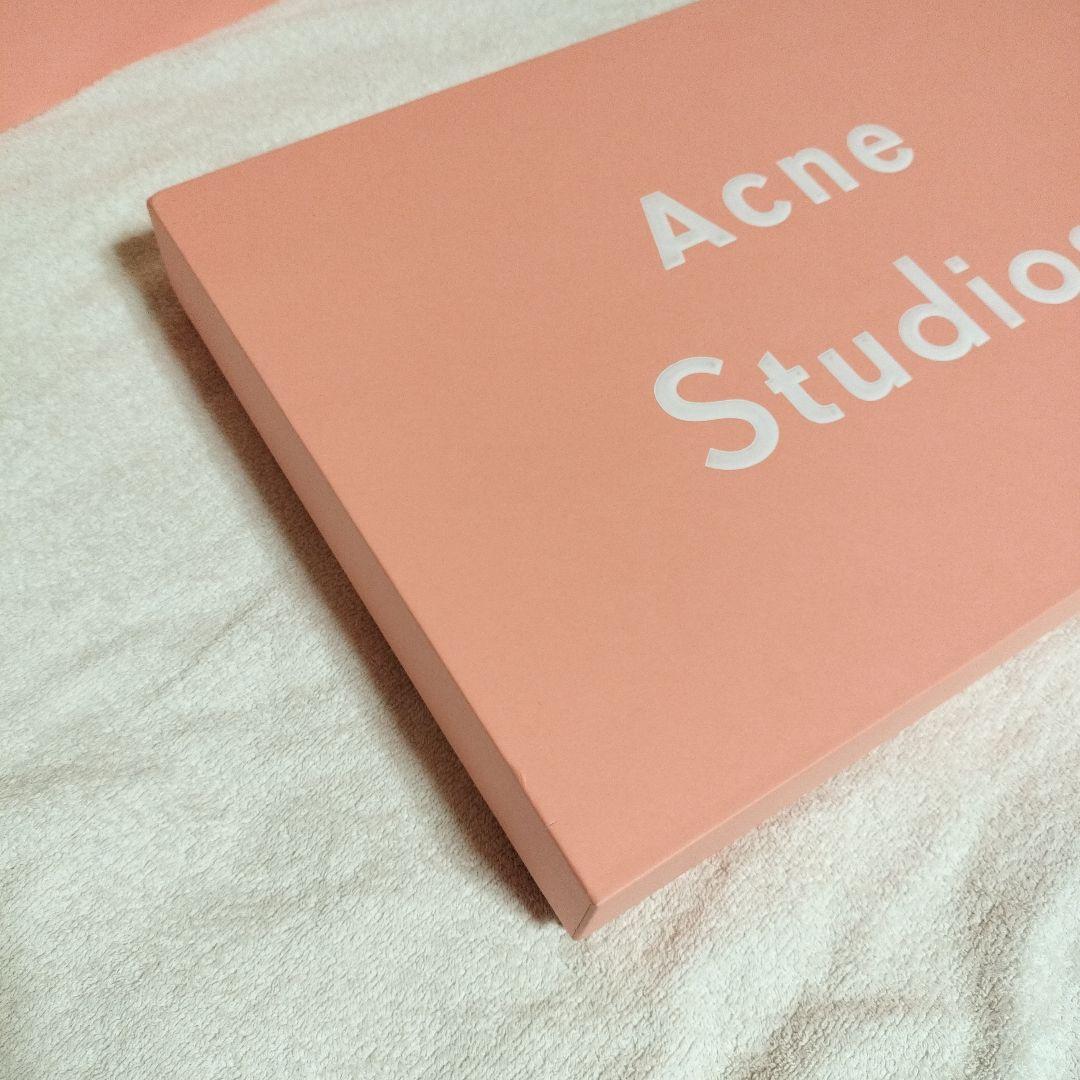 男女兼用　Acne Studios 　ダークグレーマフラー フリンジスカーフ