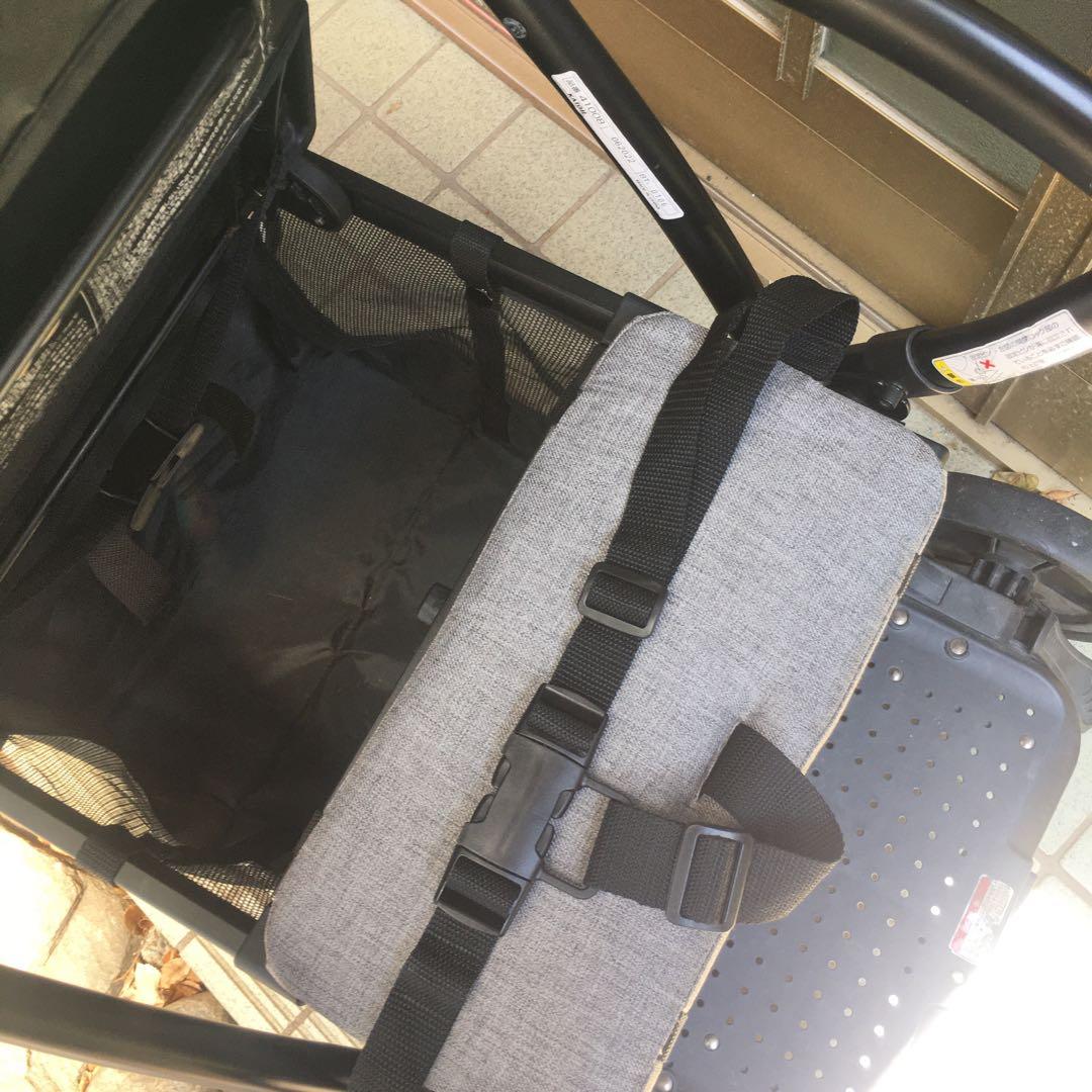KATOJI グレー 2seater ベビーカー 2人乗り 背もたれシート付き