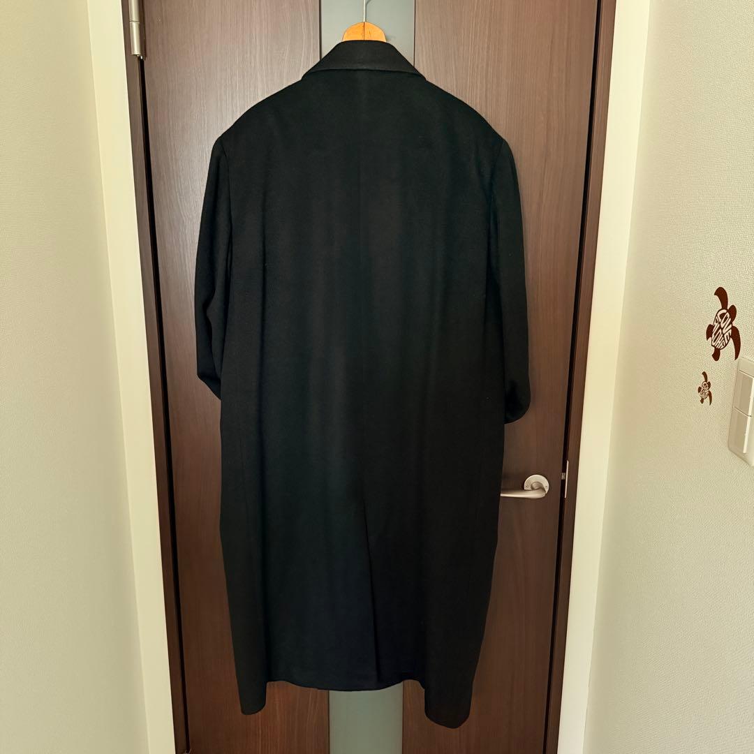 美品　100%カシミア　ブラック ダブルブレスト ロングコート