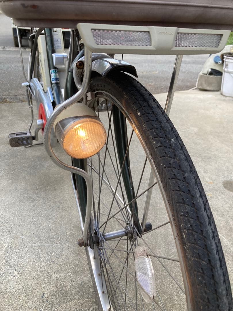 パナソニック電動アシスト自転車 シティタイプ モスグリーン色　バスケット付き