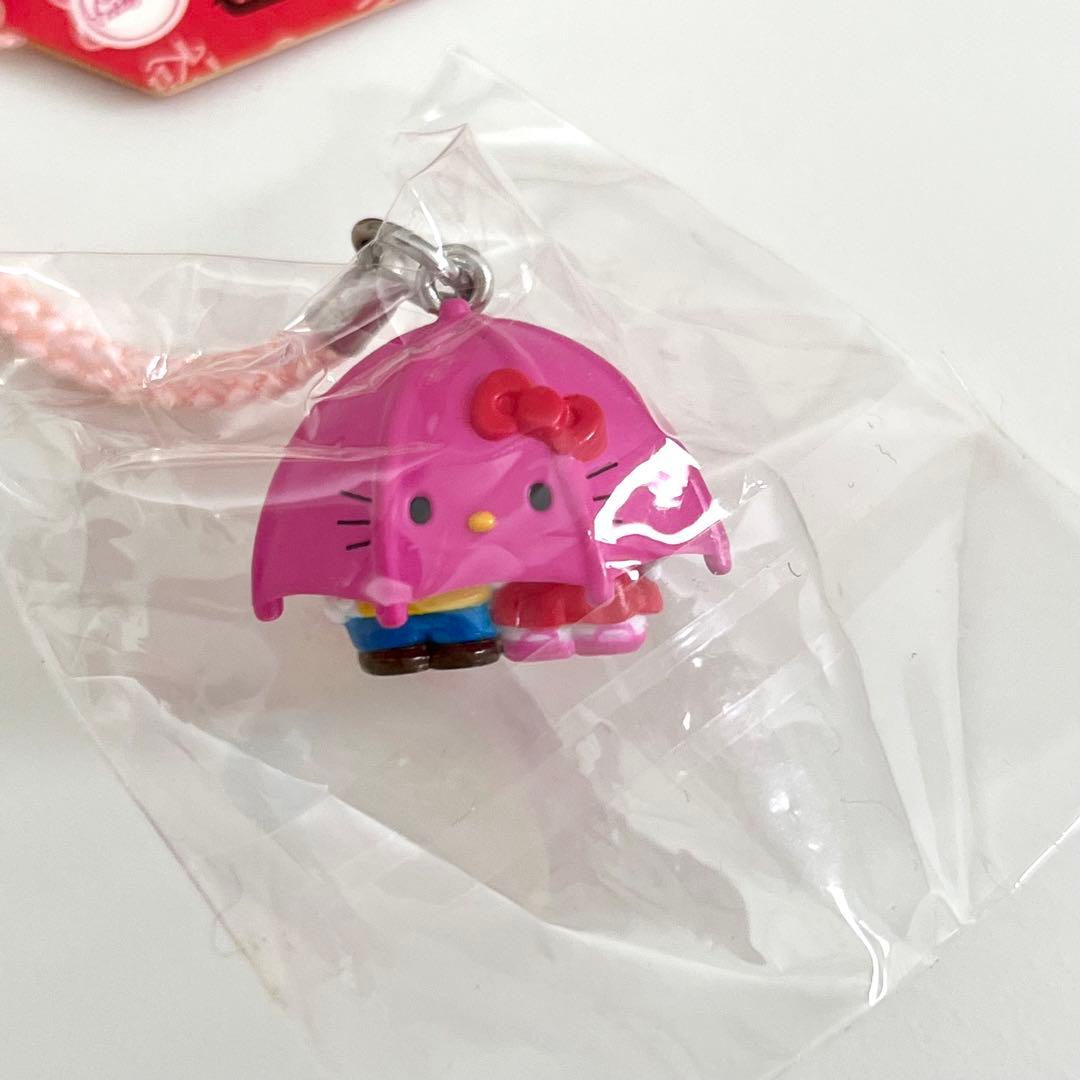 【レア】ハローキティ　根付　ストラップ　キティ　ダニエル　相合傘　ラブペア