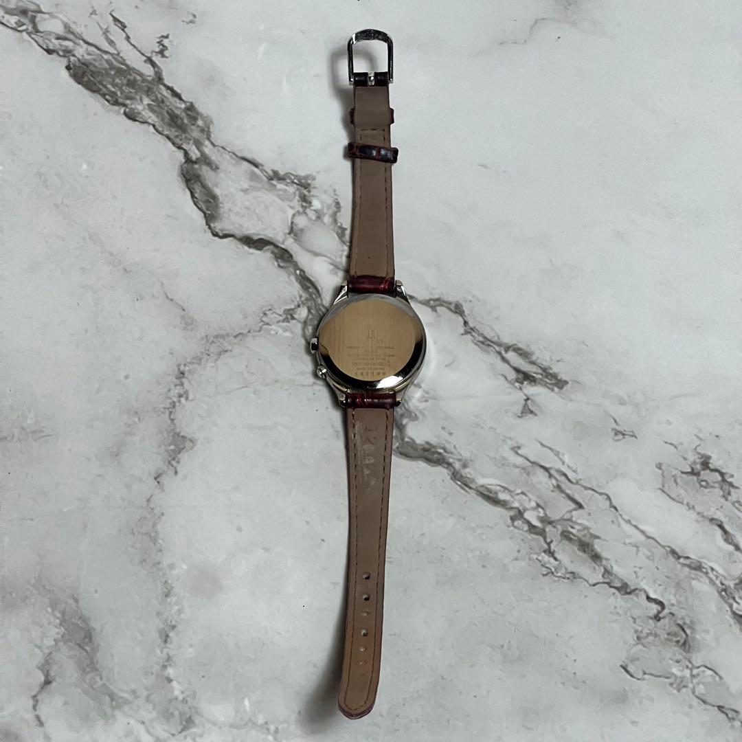 稼働美品 セイコーLk レディース腕時計 1B25-0AH0 レッド ラウンド