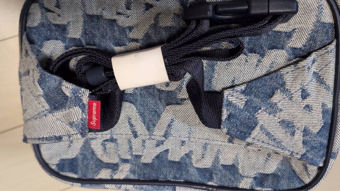 バッグ Supreme Fat Tip Jacquard Denim Waist Bag