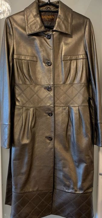 ピエールバルマン　レザーコート